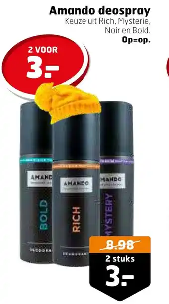 Trekpleister Amando deospray aanbieding