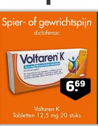 Trekpleister Voltaren K tabletten 12,5 mg 20 stuks aanbieding