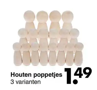 Wibra Houten poppetjes aanbieding