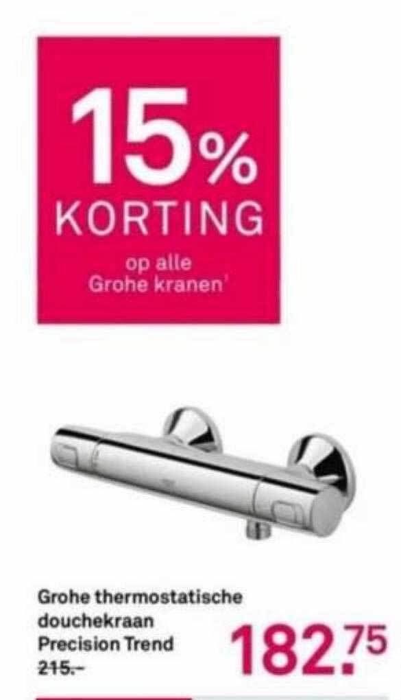 Grohe thermostatische douchekraan precision trend aanbieding bij Karwei