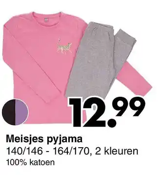 Wibra Meisjes pyjama aanbieding