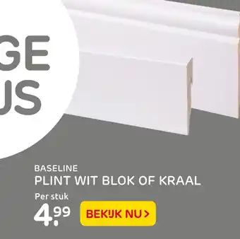 Praxis Baseline Plint Wit Blok Of Kraal aanbieding