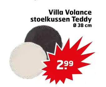 Trekpleister Villa Volance stoelkussen Teddy 38 cm aanbieding