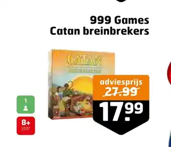 Trekpleister 999 Games Catan breinbrekers aanbieding