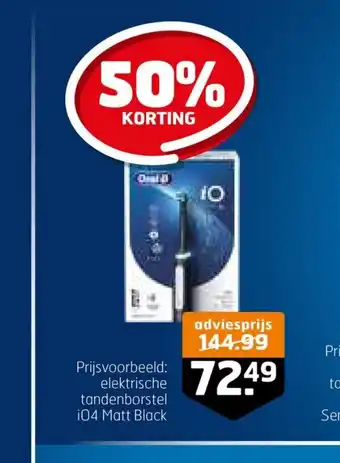 Trekpleister Oral-B elektrische tandenborstel iO4 Matt Black aanbieding