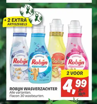 Dekamarkt Robijn wasverzachter 30 wasbeurten aanbieding