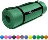 Bol.com Yoga mat groen 190x100x15 cm dik fitnessmat pilates aerobics aanbieding