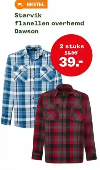 Welkoop Storvik flanellen overhemd dawson aanbieding