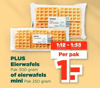 PLUS Plus eierwafels of eierwafels mini aanbieding