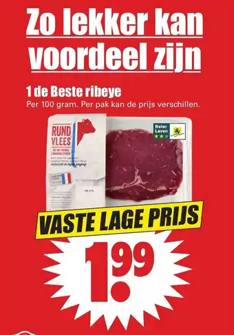 Dirk 1 de Beste ribeye 100 gr aanbieding