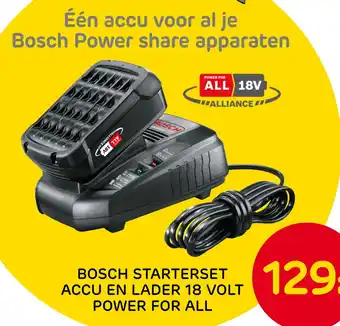 Praxis Bosch Starterset Accu En Lader 18 Volt Power For All aanbieding