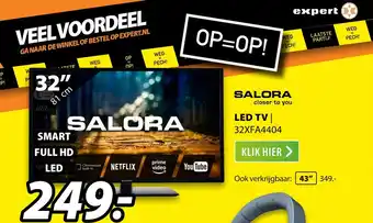 Expert Salora Smart Full HD LED TV 32XFA4404 32" aanbieding