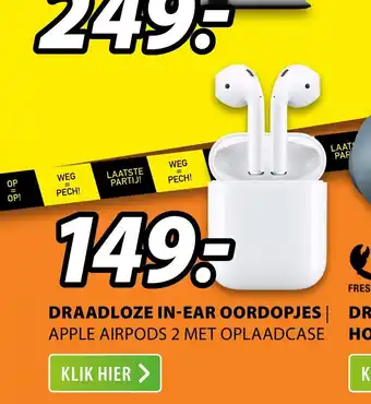 Expert Draadloze In-Ear Oordopjes Apple Airpods 2 Met Oplaadcase aanbieding