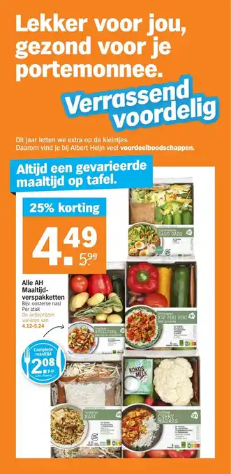 Albert Heijn Alle AH Maaltijd- verspakketten aanbieding