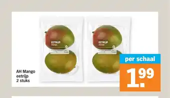 Albert Heijn Ah Mango eetrijp 2 stuks per schaal aanbieding