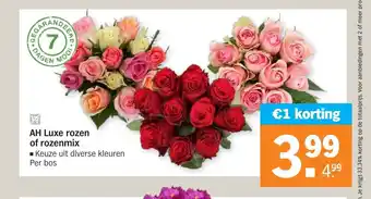 Albert Heijn Ah Luxe rozen of rozenmix aanbieding