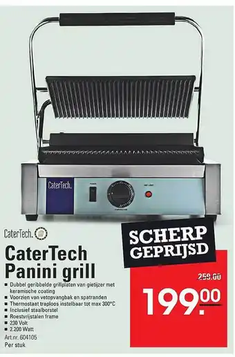 De Kweker Catertech panini grill aanbieding