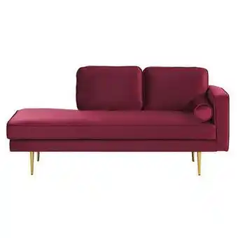 fonQ Beliani miramas chaise longue (rechtszijdig) rood aanbieding