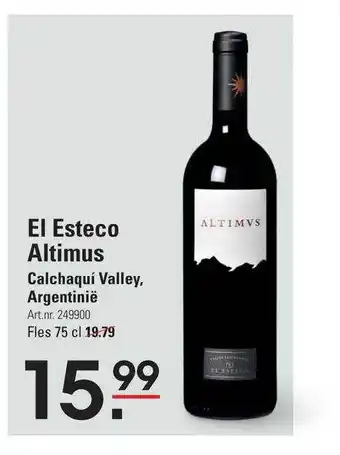 Sligro El esteco altimus aanbieding