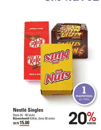 Sligro Nestlé singles aanbieding