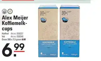 Sligro Alex meijer koffiemelkcups aanbieding