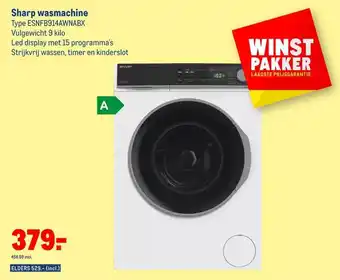 Makro Sharp wasmachine esnfb914awnabx aanbieding