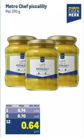 Makro Metro chef piccalilly aanbieding