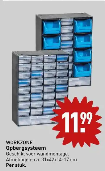 ALDI Workzone opbergsysteem aanbieding