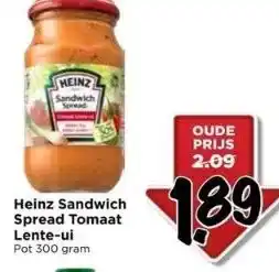 Vomar Voordeelmarkt Heinz sandwich spread tomaat lente-ui aanbieding