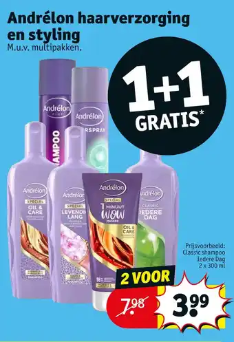 Kruidvat Andrélon haarverzorging en styling aanbieding