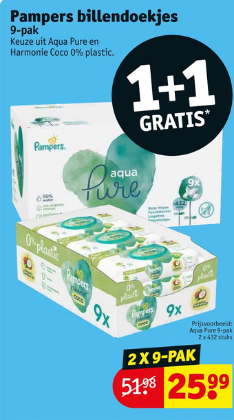 Kruidvat Pampers billendoekjes aanbieding