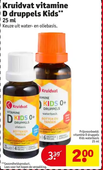 Kruidvat Kruidvat vitamine d druppels kids** aanbieding