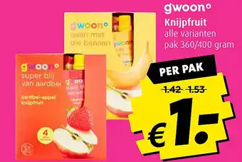 Boni gwoon Knijpfruit aanbieding