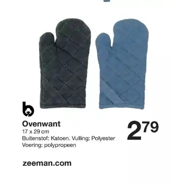 Zeeman Ovenwant 17x29 cm aanbieding