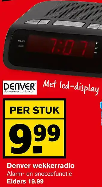 Hoogvliet Denver wekkerradio aanbieding
