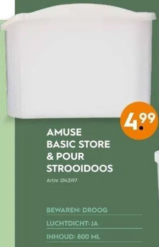 Blokker Amuse basic store & pour strooidoos Artnr. 0143197 aanbieding