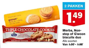 Hoogvliet Merba, Non- stop of G'woon biscuits duo aanbieding