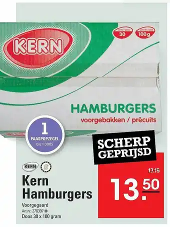 De Kweker Kern hamburgers aanbieding