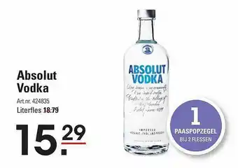 De Kweker Absolut vodka aanbieding