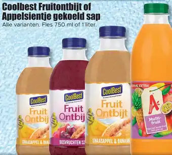 Dirk Coolbest fruitontbijt of appelsientje gekoeld sap 750ml of 1 liter aanbieding