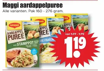 Dirk Maggi aardappelpuree 160 - 276 gram aanbieding