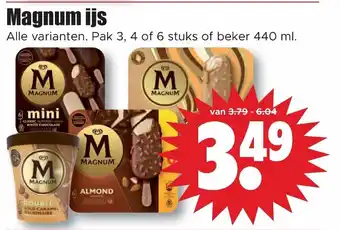 Dirk Magnum ijs pak 3, 4 of 6 stuks of beker 440 ml aanbieding