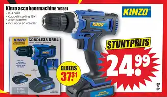 Dirk Kinzo accu boormachine KD551 aanbieding