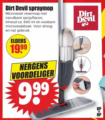 Dirk Dirt devil spraymop aanbieding