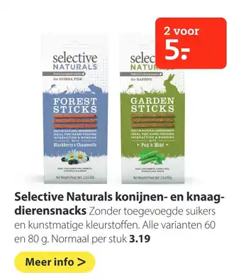 Pets Place Selective Naturals konijnen- en knaagdierensnacks aanbieding