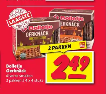 Nettorama Bolletje Oerknack 2 pakken a 4x4 stuks aanbieding