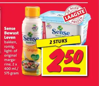 Nettorama Sense Bewust Leven bakken, romig, light- of original marga-rine, 2x400 ml/575 gram 2 stuks aanbieding