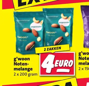 Nettorama G'woon Noten-melange 2x200 gram aanbieding