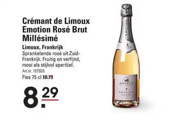 De Kweker Crémant de limoux emotion rosé brut millésimé aanbieding