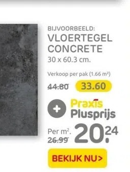 Praxis Vloertegel concrete aanbieding